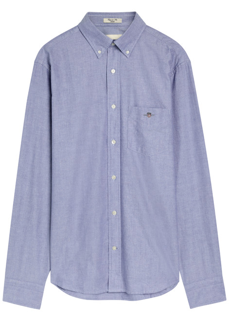 GANT-Logo-embroidered cotton Oxford shirt