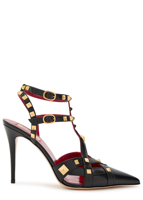 VALENTINO GARAVANI-Studdy 100 embellished leather sandals