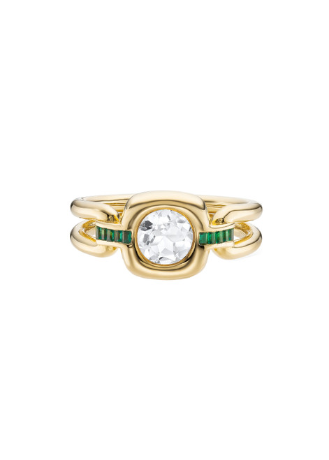 V BY LAURA VANN-Gaia 18kt gold vermeil ring