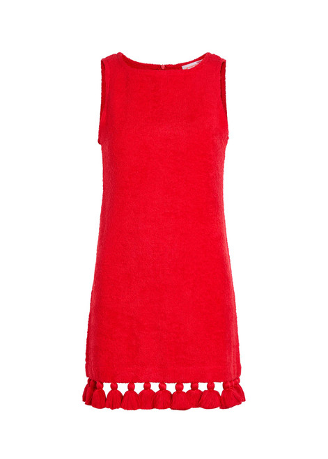 CAP D'ANTIBES-Robe Courte Manon tasseled-hem terry mini dress