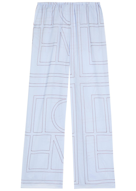 TOTEME-Logo-monogrammed cotton-blend pyjama trousers 
