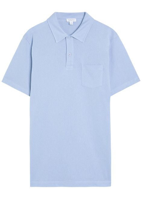 SUNSPEL-Cotton-mesh polo shirt 