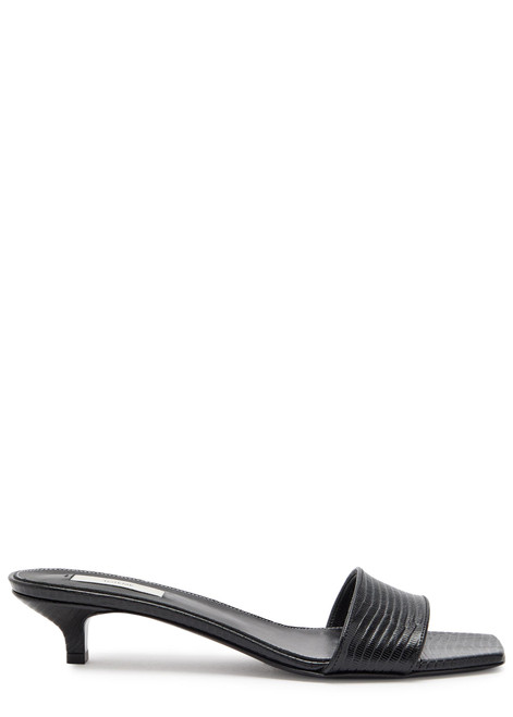 TOTEME-40 lizard-effect leather mules