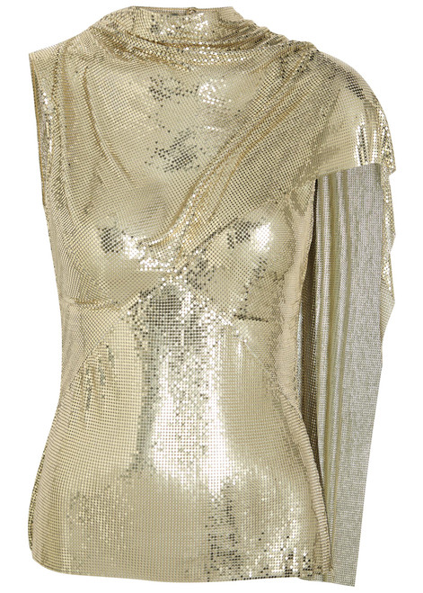 RABANNE-Draped chainmail top 