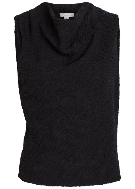 VINCE-Shadow draped textured fine-knit top