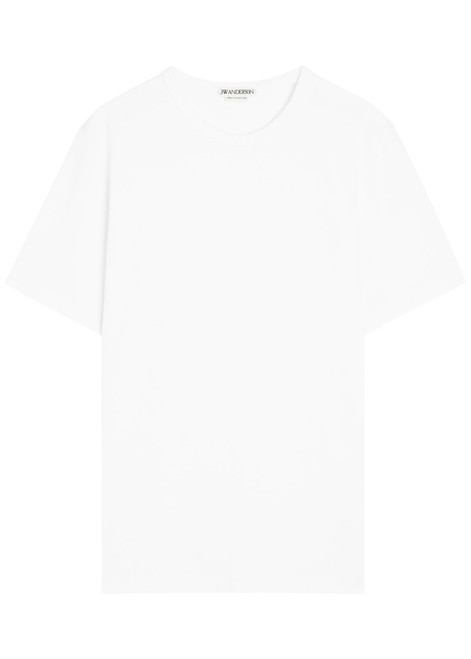 JW ANDERSON-Logo-embroidered cotton T-shirt