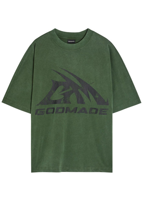GODMADE-Logo-print cotton T-shirt