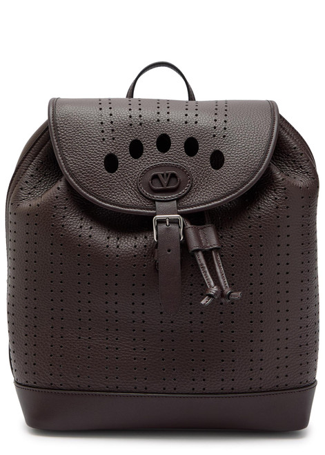 VALENTINO GARAVANI-Antibes perforated leather backpack
