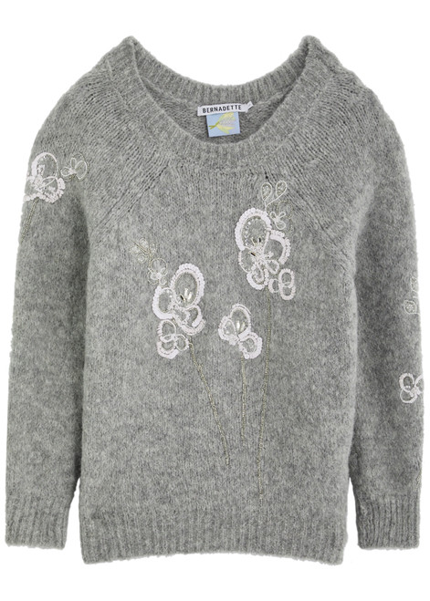 BERNADETTE-Orchidea embellished alpaca-blend jumper