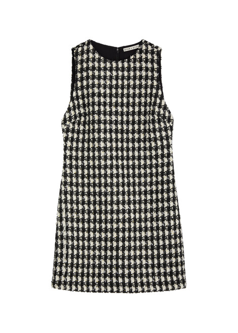 ALICE + OLIVIA-Clyde checked tweed mini dress