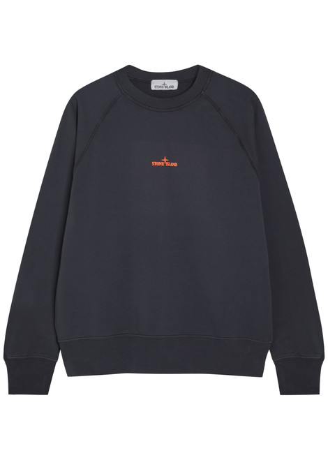 STONE ISLAND-Printed cotton sweatshirt