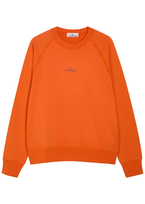 STONE ISLAND-Printed cotton sweatshirt