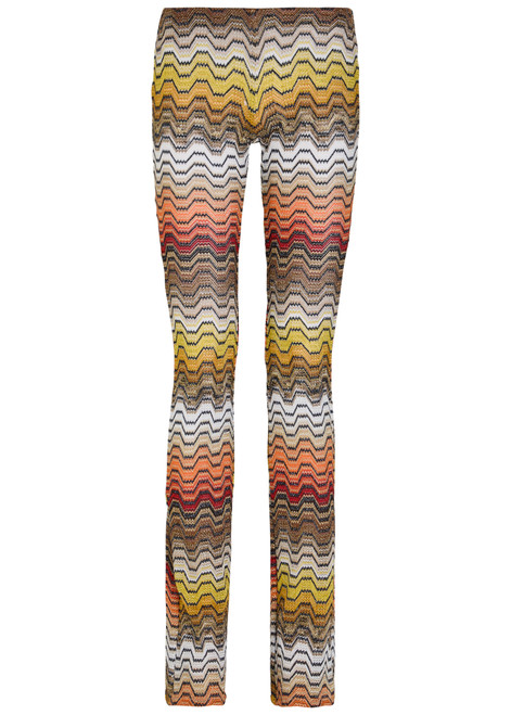 MISSONI-Patterned slim-leg metallic-knit beach trousers 