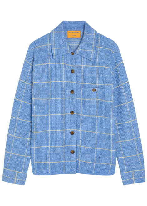 Guest In Residence-Dylan plaid cashmere and linen-blend shirt