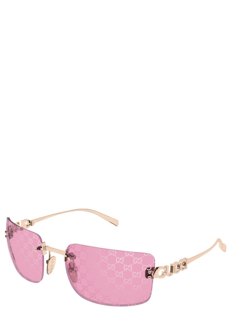 GUCCI-Rimless square-frame sunglasses