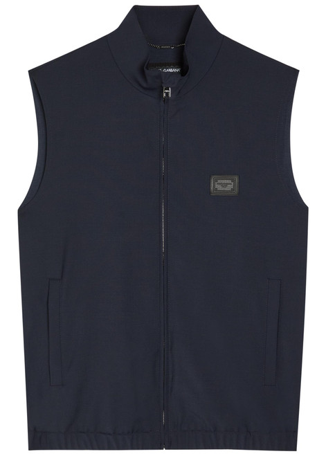 DOLCE & GABBANA-Logo wool-blend gilet