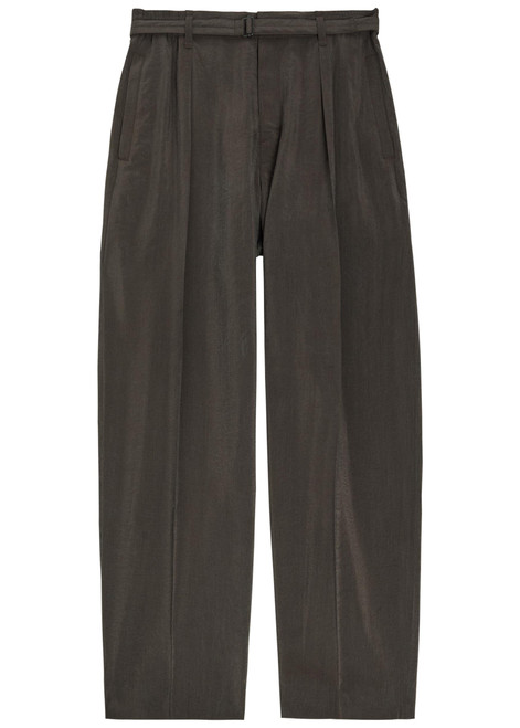 LEMAIRE-Belted silk-blend trousers