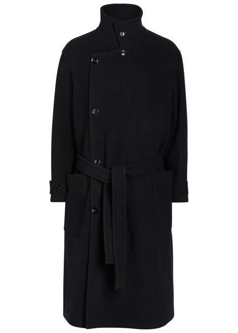 LEMAIRE-Belted wool wrap coat