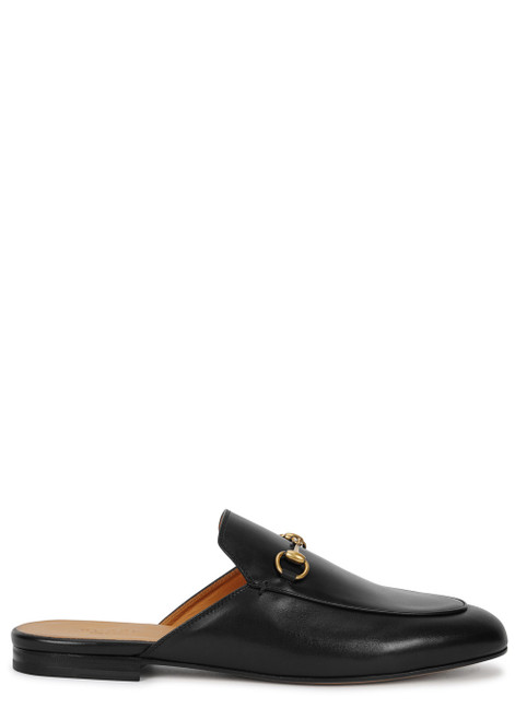 GUCCI-Princetown leather backless loafers