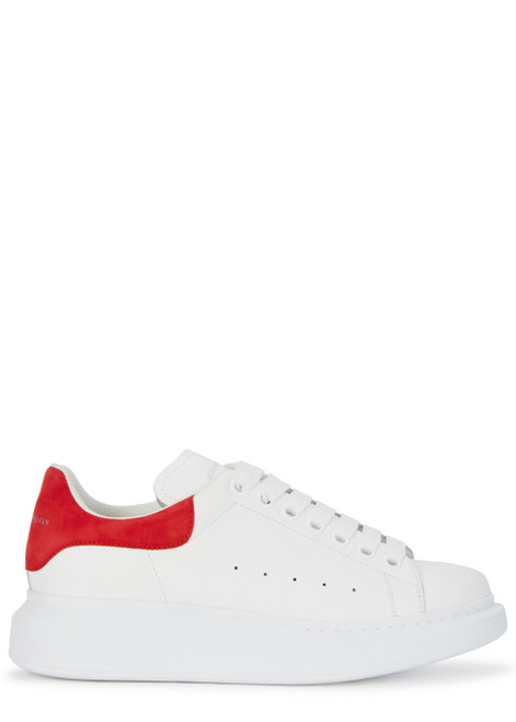 ALEXANDER MCQUEEN-Oversized white leather sneakers