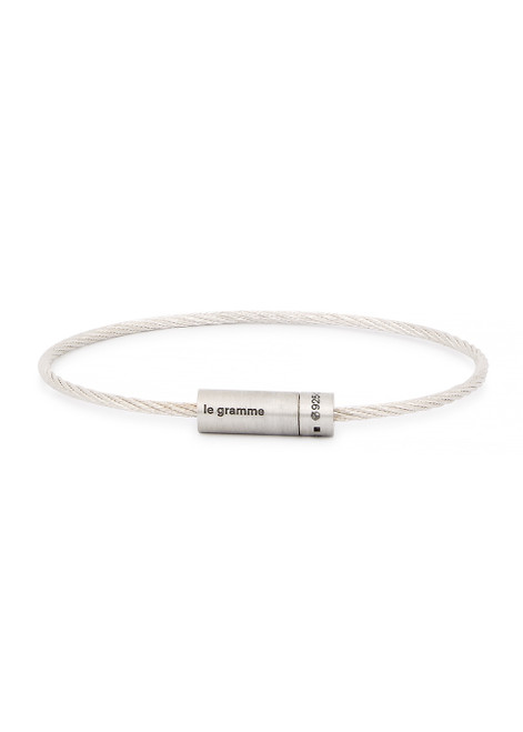 LE GRAMME-7g brushed sterling silver cable bracelet