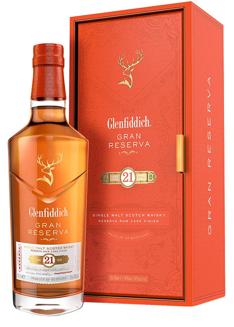 GLENFIDDICH-21 Year Old Gran Reserva Rum Cask Finish Single Malt Scotch Whisky