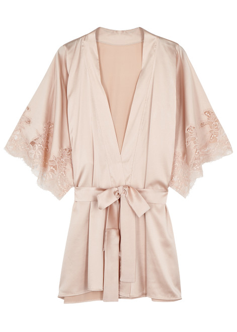 FLEUR OF ENGLAND-Signature silk-blend robe