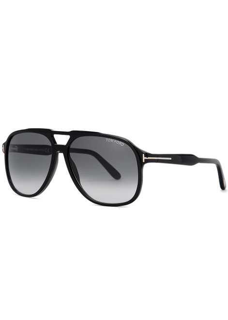TOM FORD-Raoul black aviator-style sunglasses