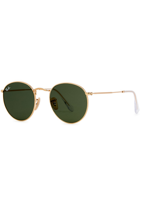 RAY-BAN-Gold-tone G-15 round-frame sunglasses