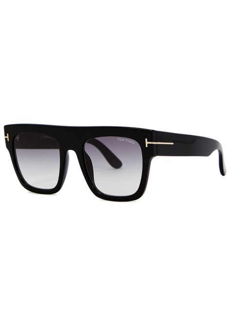 TOM FORD-Black square-frame sunglasses