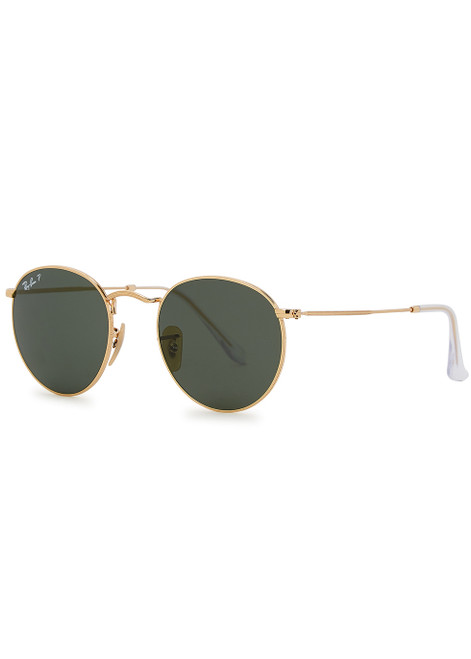 RAY-BAN-Gold-tone round-frame sunglasses