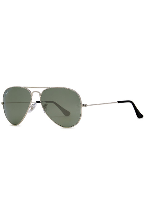 RAY-BAN-Silver-tone aviator sunglasses