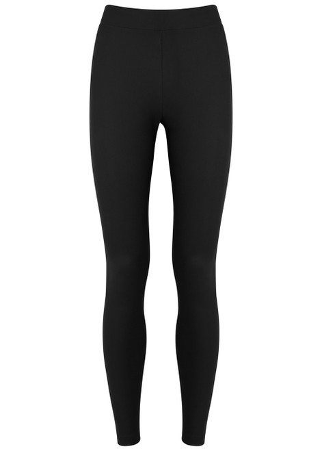 WOLFORD-Black stretch-neoprene leggings