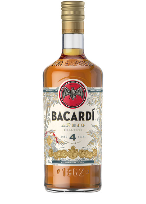 BACARDI-Añejo Cuatro 4 Year Old Gold Rum