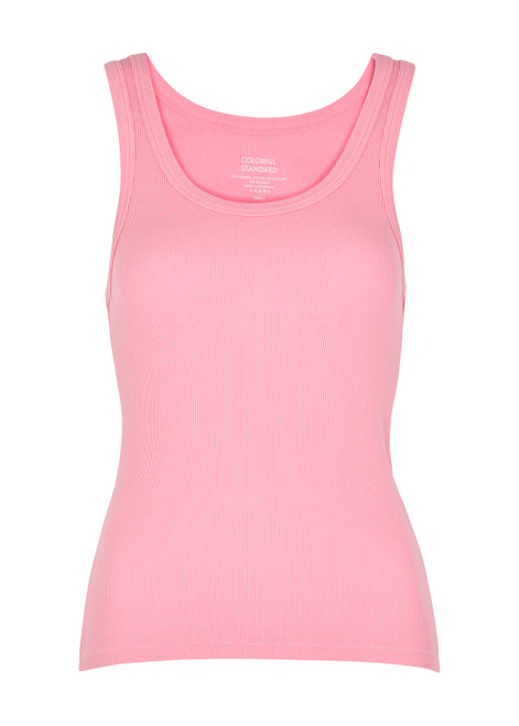 COLORFUL STANDARD-Ribbed stretch-cotton tank