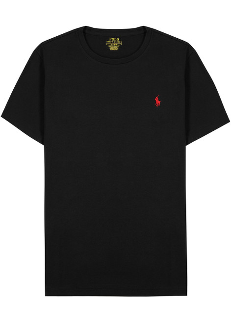 POLO RALPH LAUREN-Black cotton T-shirt