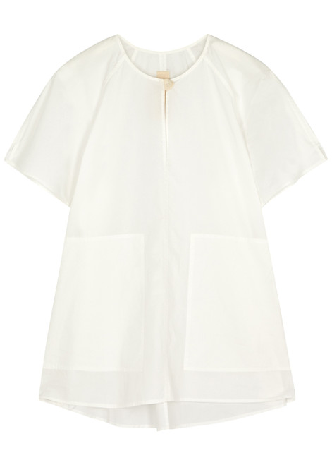 LEE MATHEWS-Workroom white poplin top