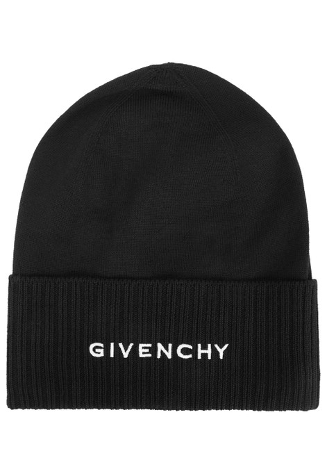 GIVENCHY-Logo-embroidered wool beanie