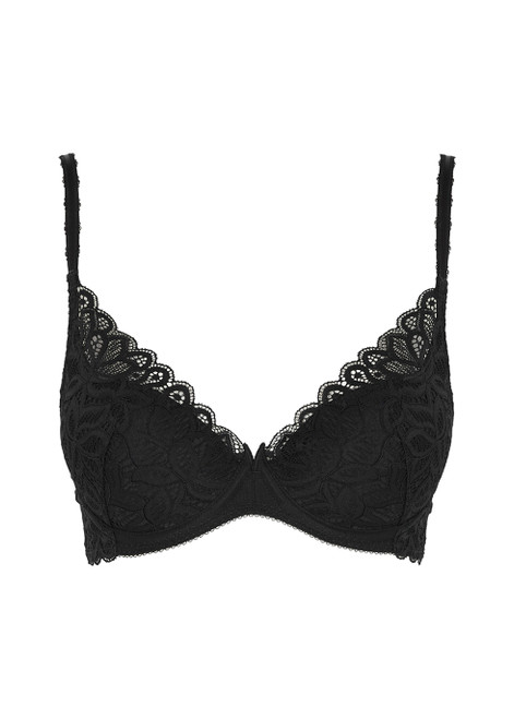 WACOAL-Raffine black lace push-up bra