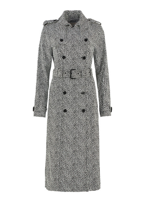 MICHAEL MICHAEL KORS-Leopard cady draped trench coat