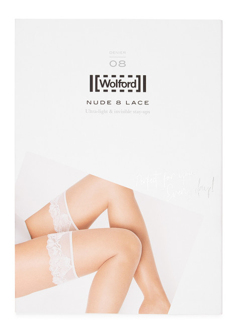 WOLFORD-Nude 8 Lace 8 denier hold-ups