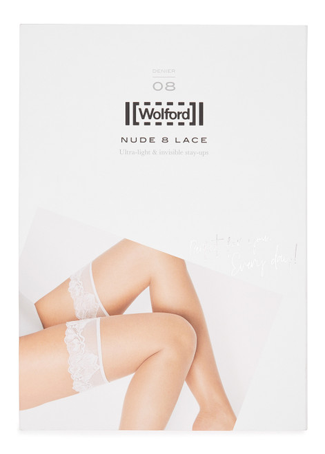 WOLFORD-Nude 8 Lace 8 denier hold-ups