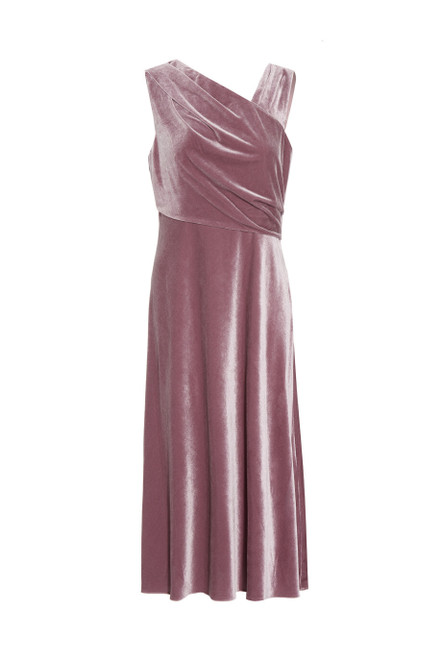 ADRIANNA PAPELL-Draped velvet bias midi dress