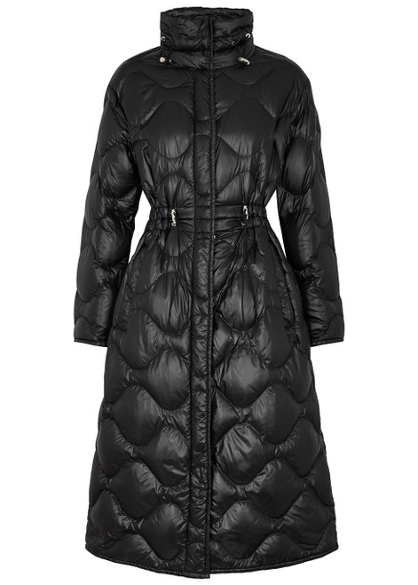 MONCLER-Langrune black quilted shell coat