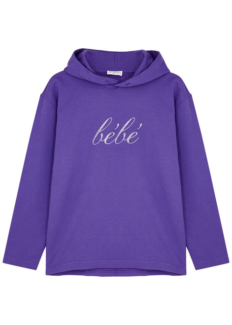 BALENCIAGA-Bébé embellished hooded cotton sweatshirt