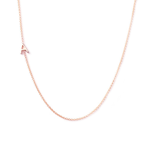 MAYA BRENNER-Asymmetrical letter necklace - a