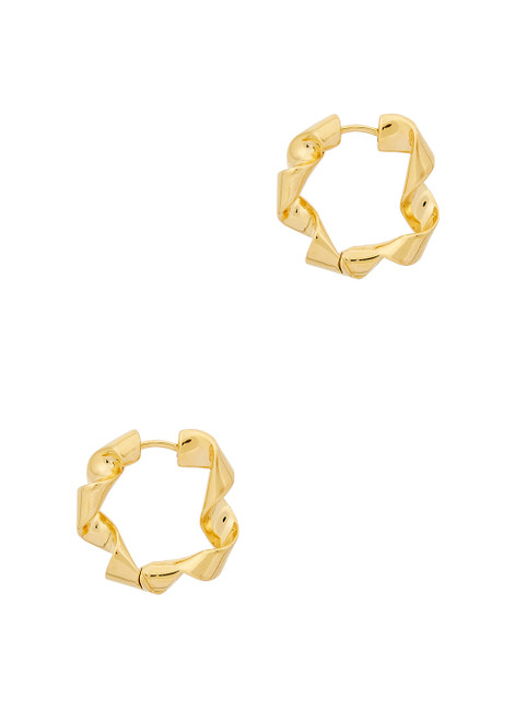 OTIUMBERG-Ribbon gold vermeil hoop earrings