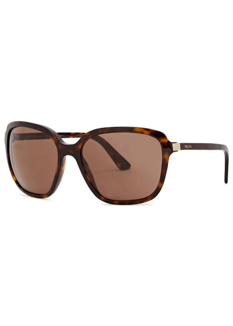 PRADA-PRADA HAVANA SQUARE SUNGLASSES