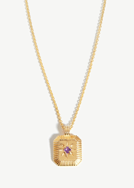 MISSOMA-February Birthstone 18kt gold-plated necklace