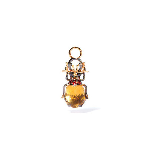 ANNOUSHKA-Beetle citrine single earring drop